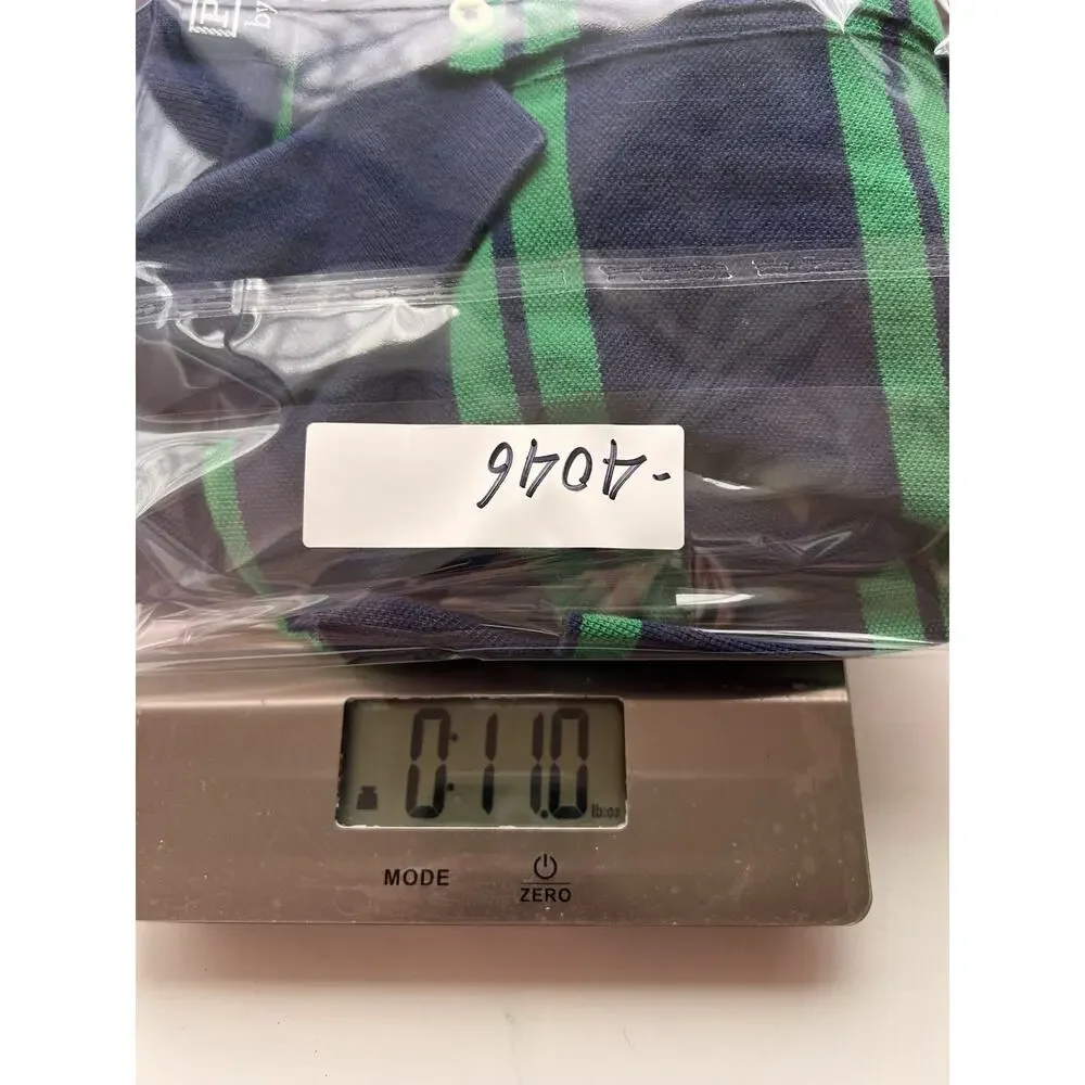 Polo Ralph Lauren Men's Blue Green Striped Polo Shirt Sz L Pony Academia